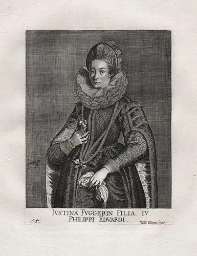 Iustina Fuggerin - Justine Gräfin Fugger (1588-1660) Weissenhorn Portrait