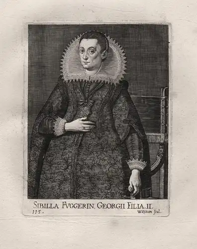 Sibilla Fuggerin Georgii Filia II. - Sibylla Fugger von Kirchberg-Weissenhorn (1585-1663) Nordendorf Lodron Po