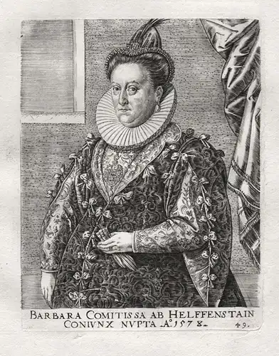 Barbara Comitissa ab Helffenstain - Barbara Freifrau Fugger (1552-1605) Helfenstein Wellenheim Portrait