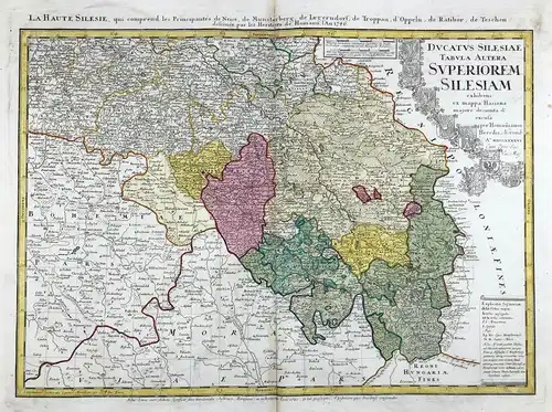 Ducatus Silesiae. Tabula Altera Superiorem Silesiam. - Polen Schlesien Poland Silesia Polska map Karte