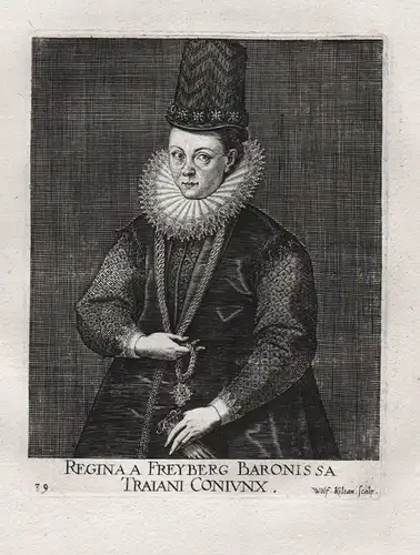 Regina a Freyberg - Regina von Freyberg-Achstetten Fugger (um 1573 - 1609) Portrait