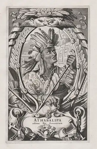 Athabalipa ultimus Rex Peruanorum - Atahualpa (c.1502-1533) Inca emperor Inka empire Peru South America Amerik