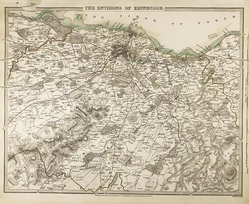 The Environs of Edinburgh - Edinburgh environs Scotland Schottland city plan map Karte