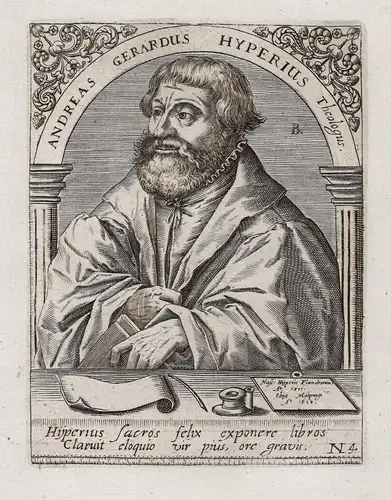 Andreas Gerardus Hyperius - Andreas Hyperius (1511-1564) Reformator Reformation reformer Marburg Portrait