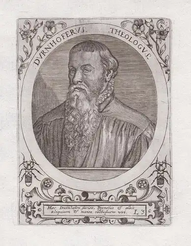 Durnhoferus Theologus - Lorenz Dürnhofer (1532-1594) Nürnberg Theologe Universität Wittenberg Reformation Port