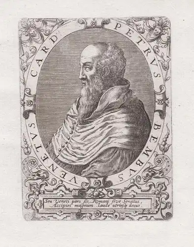 Petrus Bembus Venetus Card: - Pietro Bembo (1470-1547) Italian poet scholar Renaissance Dichter humanist Portr
