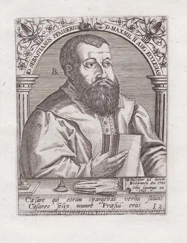 Io. Sebastianus Pfauserus - Johann Sebastian Pfauser (1520-1569) Theologe Hofprediger Konstanz Launingen Wien