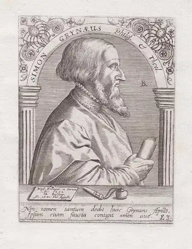 Simon Grynaeus - Simon Grynaeus (1493-1541) Reformator Humanist Reformation Portrait