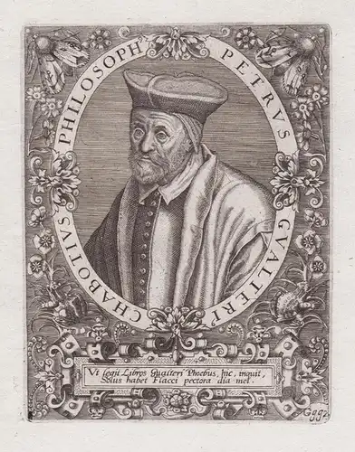 Petrus Gualteri Chabotius Philosoph - Pierre Gaultier-Chabot (1516-1598) French humanist author writer Philolo