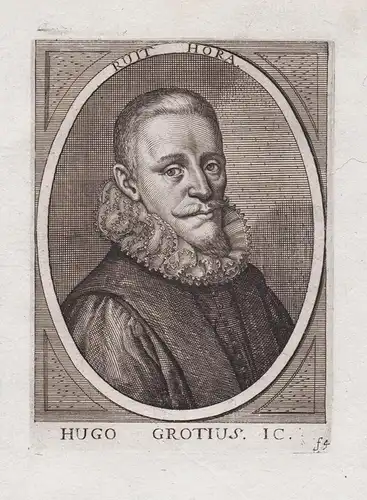 Hugo Grotius I. C. - Hugo Grotius (1583-1645) de Groot Dutch humanist poet jurist Portrait