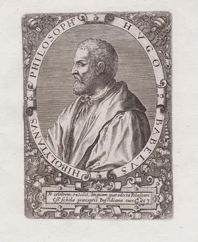 Hugo Babelus Hippolytanus Philosoph - Hugo Babelus (c.1466-1556) Flemish humanist philosopher Louvain Heidelbe