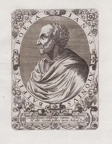 Ianus Atonius Baifius Poeta - Jean-Antoine de Baif (1532-1589) French Renaissance poete poet Dichter friend of