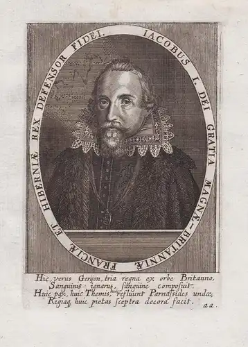 Iacobus I. dei Gratia Magnae - Britanniae Franciae... - James VI and I (1566-1625) England King Roi König Scot