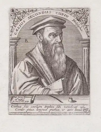 Caelius Secundus Curio Philosophus - Celio Secondo Curione (1503-1569) Italian humanist editor historian Basel