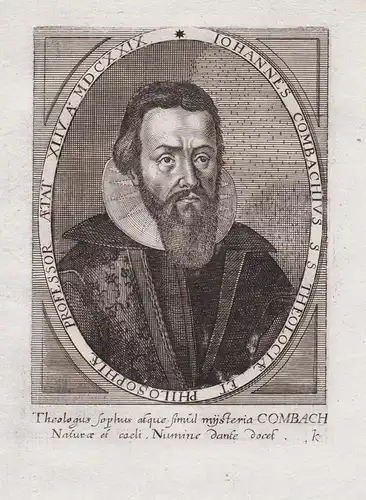 Iohannes Combachius SS: Theolociae et Philosophiae Professor Aetat XLIV. a MDCXXIX - Johann Combach (1585-1651