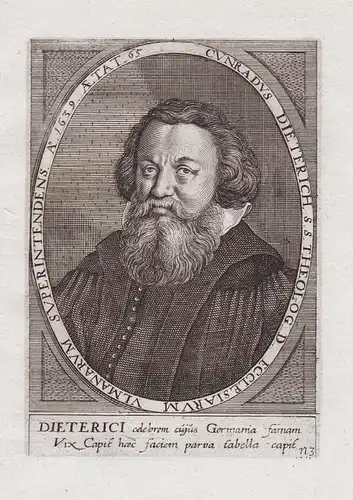 Cunradus Dietrich  S. S. Theolog. D. Ecclesiarum. Ulmanarum... - Konrad Dietrich (1575-1639) Lutherischer Theo