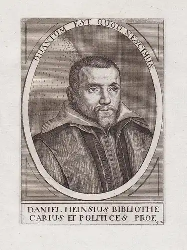 Daniel Heinsius Bibliothecarius et Politices Prof. - Daniel Heinsius (1580-1655) Dutch scholar Renaissance Hol