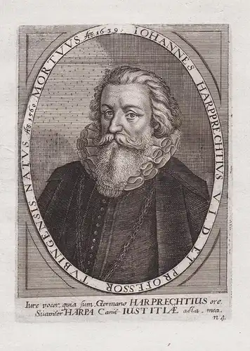 Iohannes Harpprechtius V. I. D. et Professor... - Johannes Christoph Harpprecht (1560-1639) Tübingen Universit