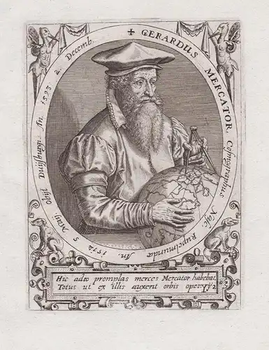 Gerardus Mercator - Gerardus Mercator (1512-1594) geographer Geograph cartographer Kartograph Atlas map Gerhar