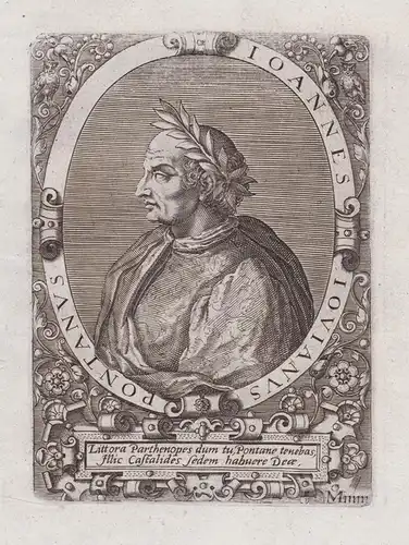 Ioannes Iovianus Pontanus - Giovanni Pontano (1429-1503) Italian Renaissance humanist Portrait