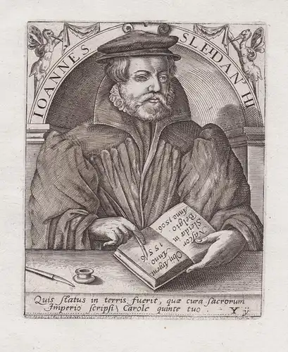 Ioannes Sleidan - Johannes Sleidanus (1506-1556) Luxemburg Luxembourg Letzebuerg jurist Schleiden Portrait