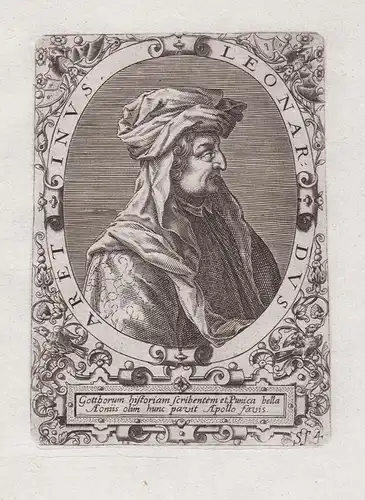 Leonardus Aretinus - Leonardo Bruni (c.1369-1444) Aretino Italian humanist Firenze Florenz Florence Portrait