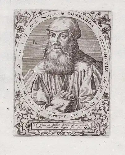 Conradus Lycosthenus Theologus... - Conrad Lycosthenes (1518-1561) Humanist Universalgelehrter Rouffach Basel