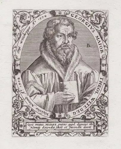 Georgius Maior Theol. Witebeg. - Georg Major (1502-1574) Nürnberg Wittenberg Reformator Reformation reformer M