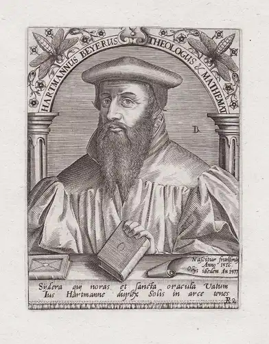 Hartmannus Beyerus Theologus & Mathemat. - Hartmann Beyer (1516-1577) Frankfurt am Main Mathematiker Reformato