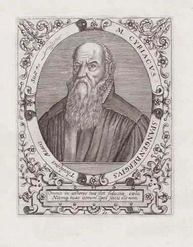 M. Cyriacus Spangenbergius - Cyriacus Spangenberg (1528-1604) Kirchenlieddichter Historiker Theologe Nordhause