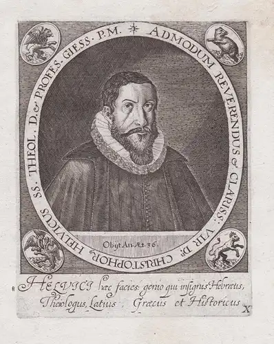Admodum Reverendus & Clariss. Vir. Dn. Christophor Helvicus... - Christoph Helwig (1581-1617) Marburg Gießen T