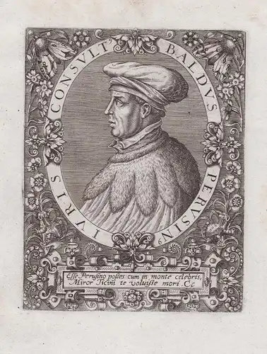 Baldus Perusin Iuris Consult. - Baldus de Ubaldis (1327-1400) Ubaldi Italian jurist Perugia Bologna Pisa Firen