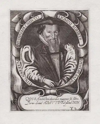 Domini Robertus Episcopi Salisbu... - Robert Abbot (1560-1618) bishop of Salisbury Oxford polemic writer acade