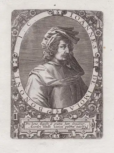 Ioannes de Imola Bononi I. C. - Giovanni da Imola (1372-1436) Italian jurist Pavia Siena Bologna Portrait