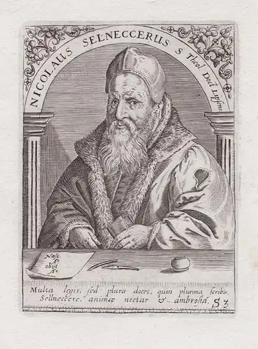 Nicolaus Selneccerus S. Theol. Doct. Lipsens. - Nikolaus Selnecker (1530-1592) Reformator Reformation Komponis
