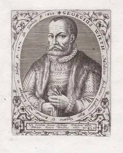 Georgius Wirth Medicus Archiater... - Georg Wirth (1470-1524) Arzt physician Leibarzt von König Ludwig II von