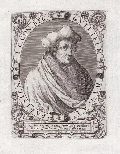 Guilielm. Budae Parisien. I. C. Con. Reg. - Guillaume Budé (1468-1540) Paris French Renaissance jurist philolo