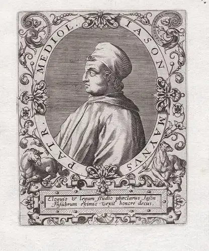 Iason Maynus Patr. Mediol. - Giasone de Maino (1435-1519) Italian Renaissance jurist University Pavia Milano P