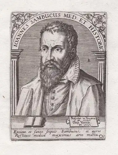 Ioannes Sambucus Med. et Historic. - Zsamboky Janos (1531-1584) Hungarian humanist physician scholar Trnava Wi