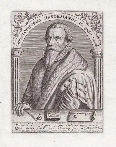 Christophorus Hardesianus IC. - Christoph Herdesianus (1523-1585) Hardesheim Halberstadt Nürnberg jurist Recht