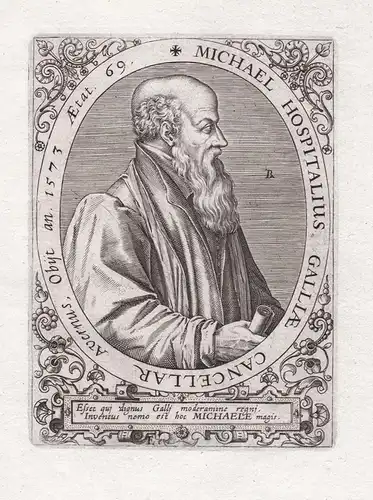 Michael Hospitalius Galliae Cancellar... - Michel de l'Hospital (1507-1573) Hopital French Renaissance statesm
