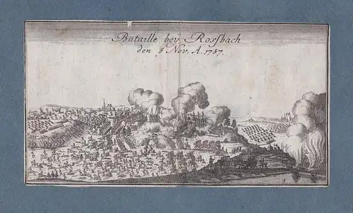 Bataille bey Rossbach den 5. Nov. A. 1757 - Roßbach Braunsbedra Saalekreis Schlacht Sachsen-Anhalt