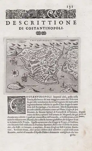 Costantinopoli - Istanbul Constantinople Turkey Türkei map Karte