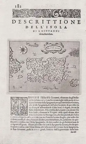 S. Giovanni - Puerto Rico island Caribbean America map Karte