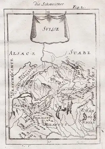 Suisse - Suisse Schweiz Switzerland map Karte