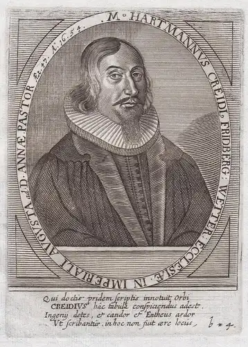 M. Hartmannus Creidi Fridberg: Wetter Ecclesiae... - Hartmann Creid (1606-1656) Creide Lutherischer Theologe F