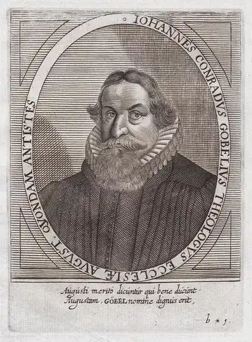 Iohannes Conradus Gobelius Theologus... - Johann Conrad Göbel (1585-1643) Augsburg Theologe Börtlingen Tübinge