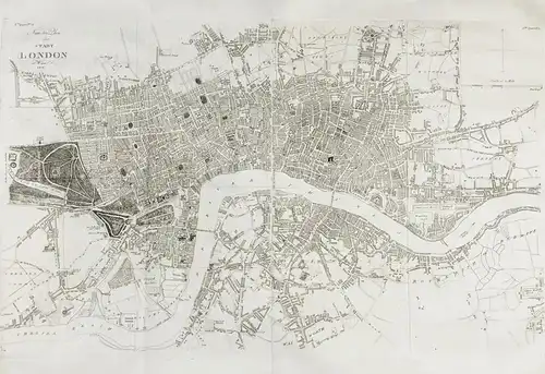 Neuester Plan der Stadt London - London UK Great Britain Stadtplan city plan