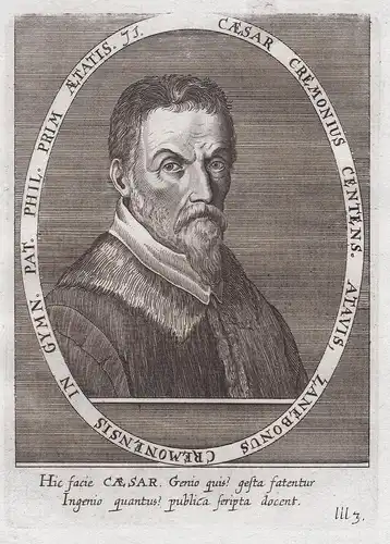 Caesar Cremonius Centens. - Cesare Cremonini (1550-1631) Italian professor natural philosophy philosopher Cent