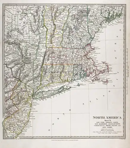 North America. Sheet VI. New-York, Vermont, Maine, New-Hampshire, Massachusetts, Connecticut, Rhode-Island, an
